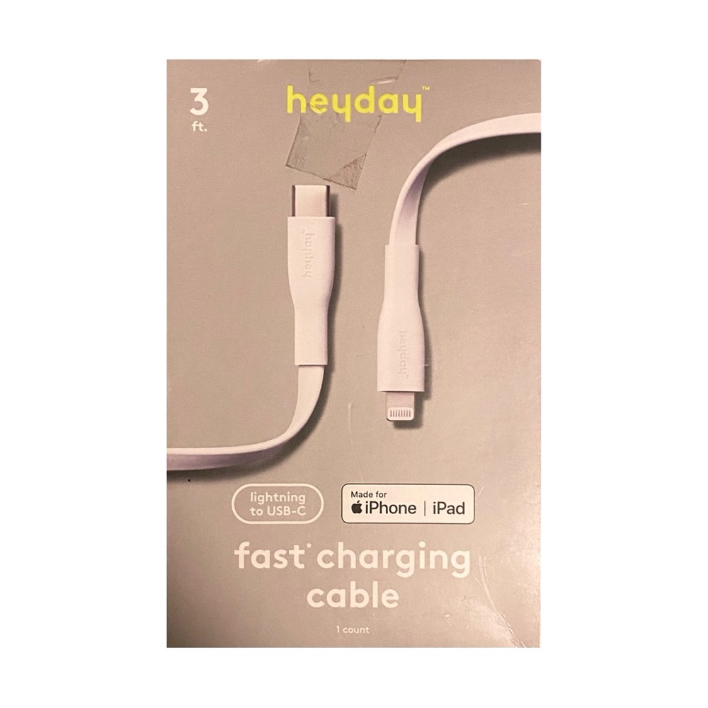 3' Lightning to USB-C Silicone Fast Charging Cable - heyday™